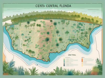 A colorful map of central florida