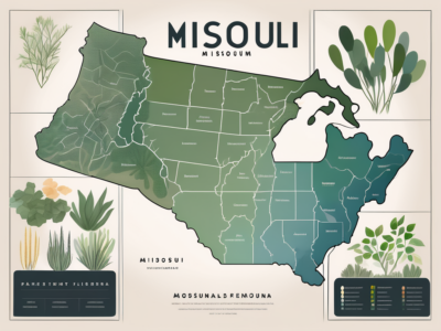 A detailed map of missouri