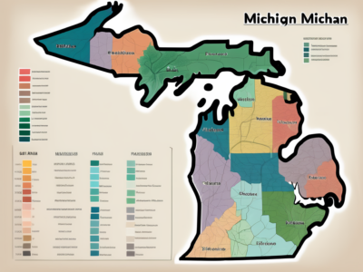A detailed map of michigan
