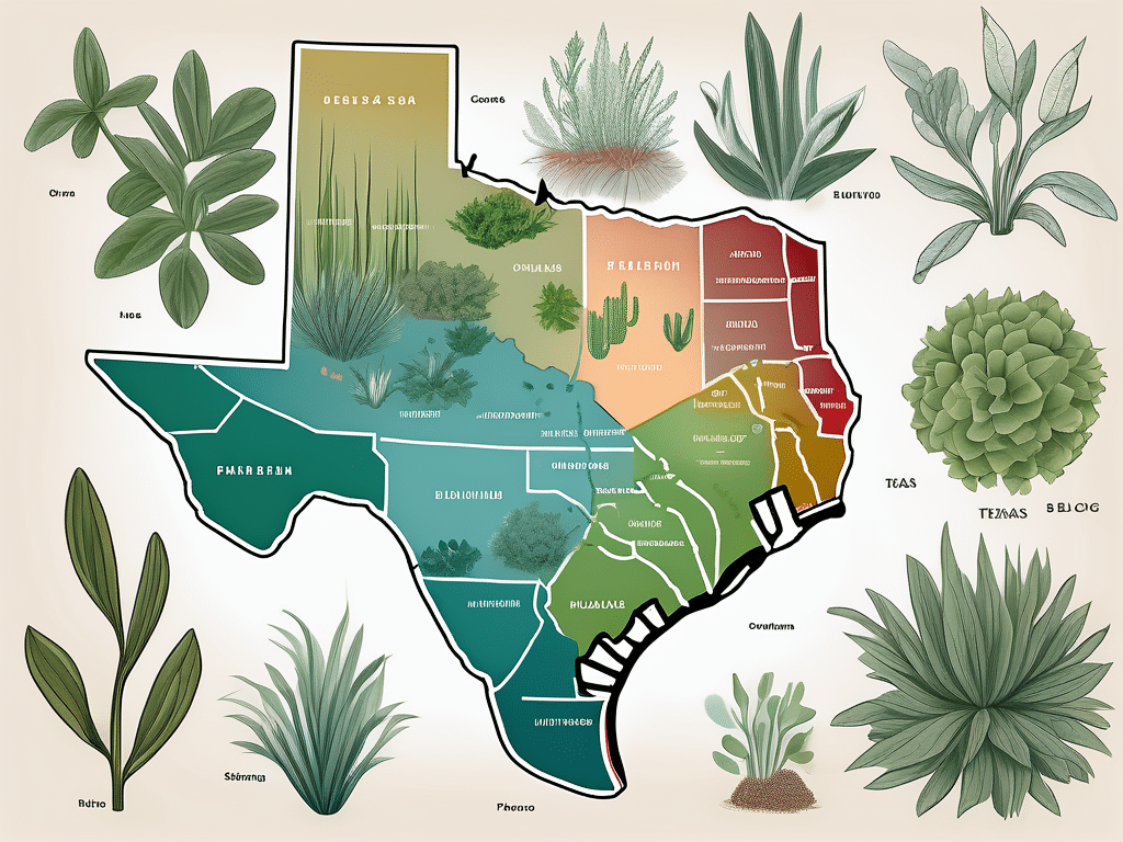 A detailed map of texas