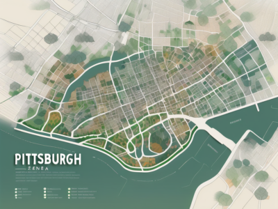 A detailed map of pittsburgh