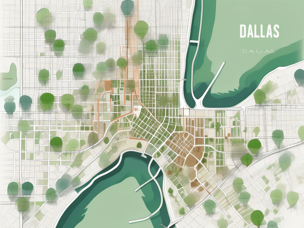 A detailed map of dallas