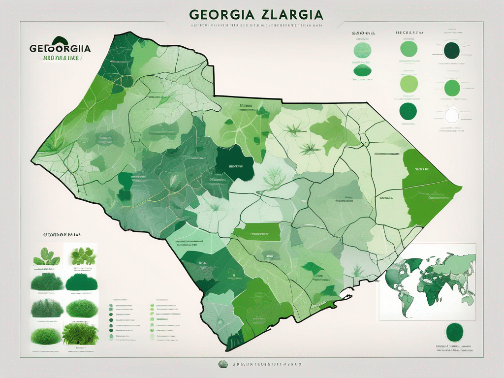 A detailed map of georgia