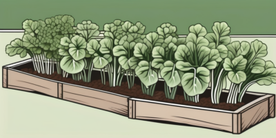 Chinese broccoli plants at different stages of growth