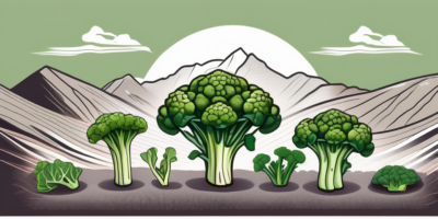 Calabrese broccoli plants nestled in a colorado landscape