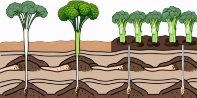 Calabrese broccoli seeds being planted in fertile soil