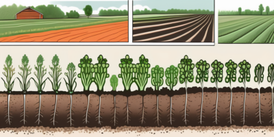 Various stages of carrot growth in ohio's soil