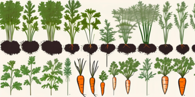 A vibrant garden in south carolina with different stages of carrot growth