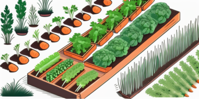 A vibrant garden bed with bolero carrots at various stages of growth