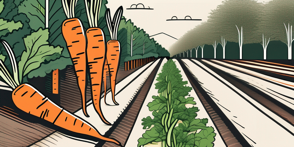 Bolero carrots growing in a lush michigan landscape