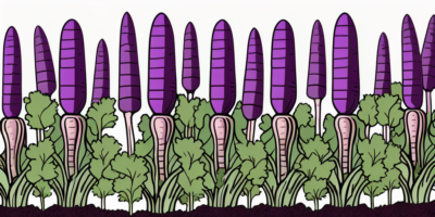 Cosmic purple carrots thriving in an indiana farmland