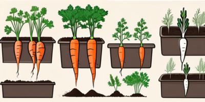 Various stages of carrot growth