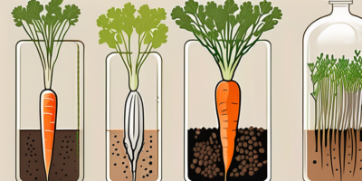 Mokum carrots sprouting from seeds in rich soil