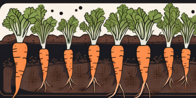A few carrots growing in rich
